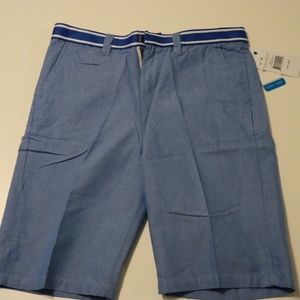 NWT Penguin Boys Flat Front Shorts Blue Sz14